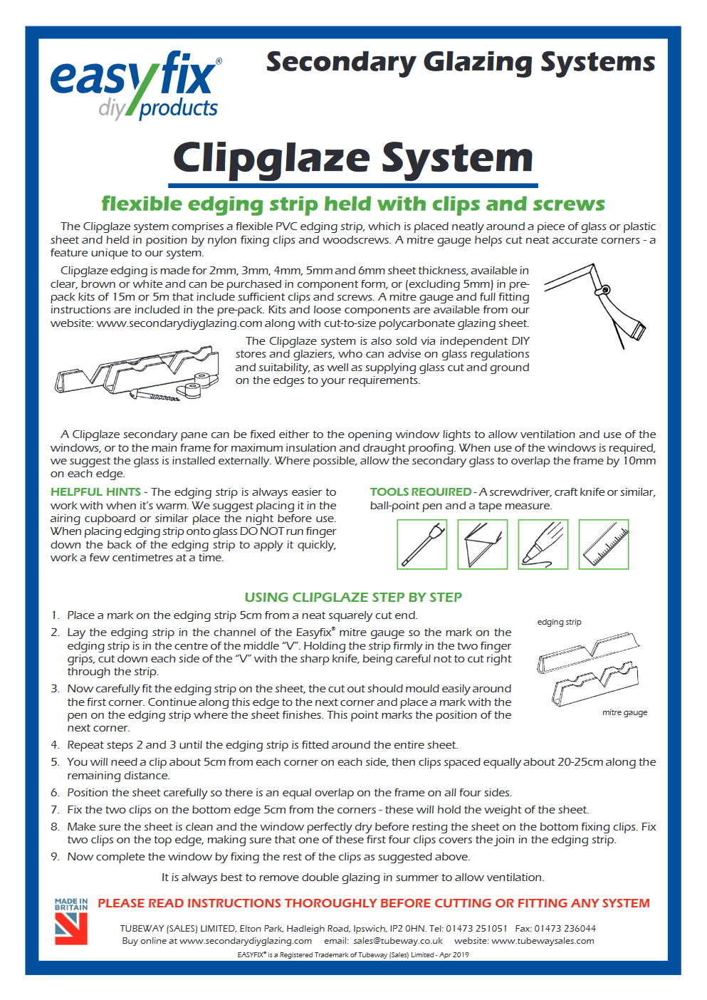 installation of easyfix system pdf