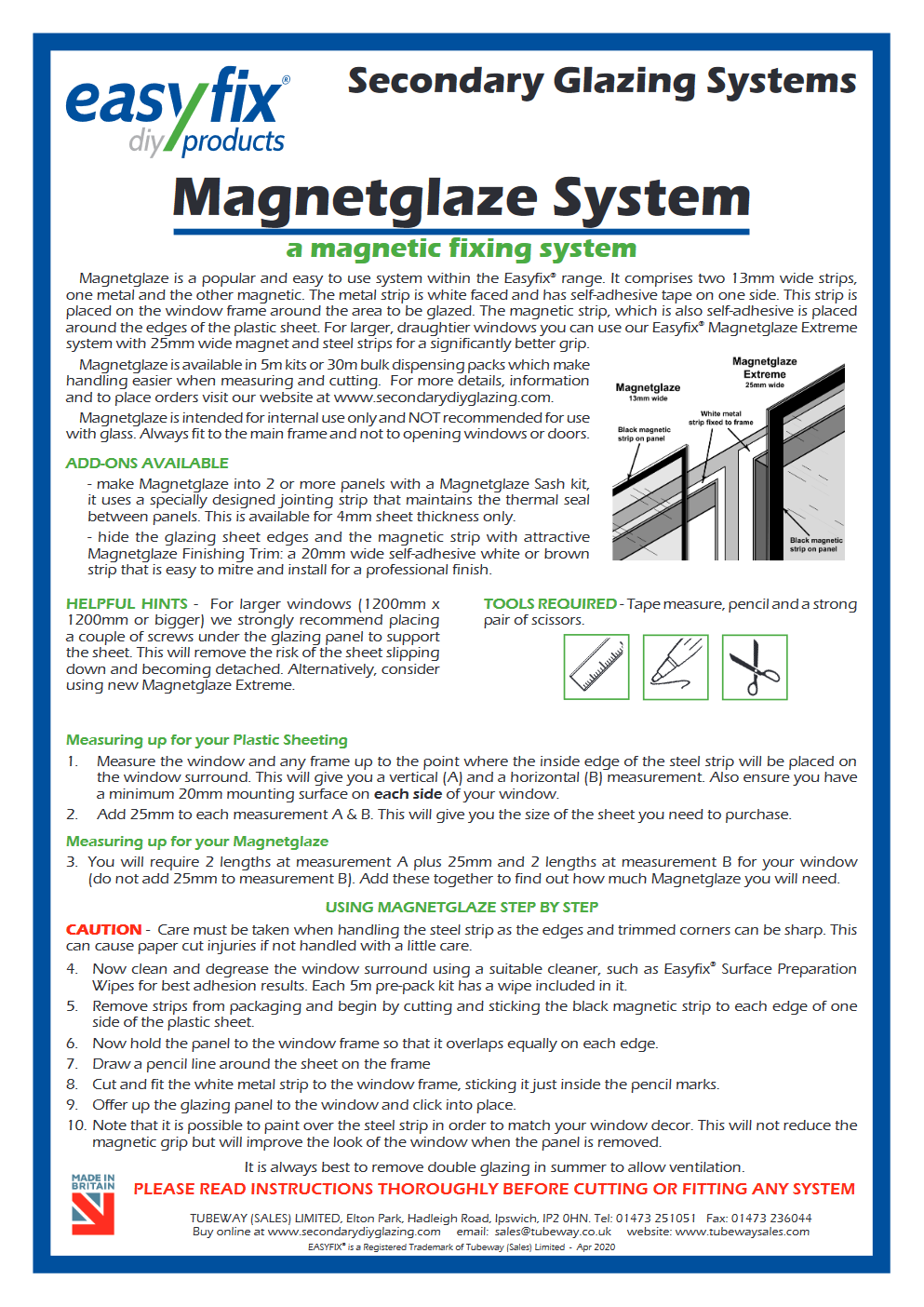 Easyfix Magnetglaze Secondary Glazing system