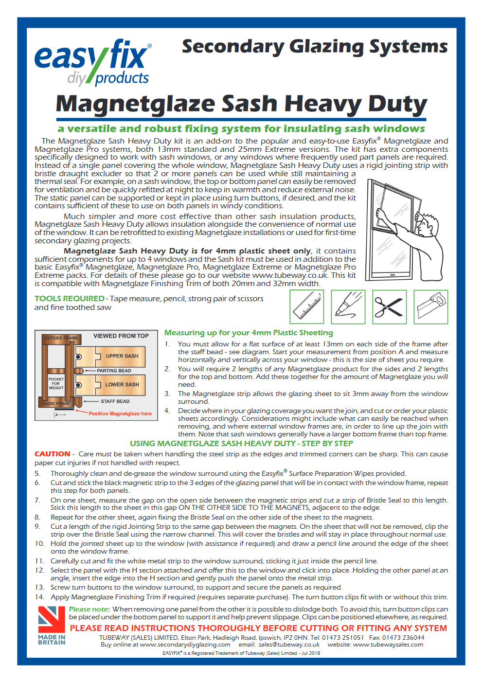 magnetglaze sash installation pdf