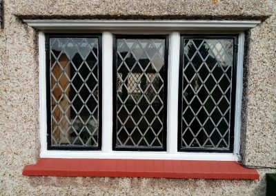 Lead lined window with Trackglaze hidden